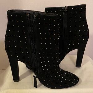 Joie, Elegant Black Studded Ankle Boots